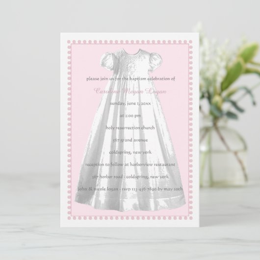 バプティスマガウン招待状 招待状 (スタンド正面)
