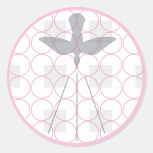 バプティスマルと《キリスト教》洗礼式や命名式シール ラウンドシール (正面)