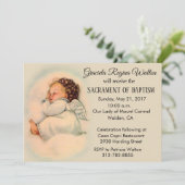 バプティスマルベビーガールエンジェルヴィンテージ招待状 招待状 (スタンド正面)