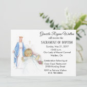 バプティスマルベビーガールヴィンテージヴァージンメアリー招待状 招待状 (スタンド正面)