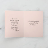 バプティスマルベビーガール《キリスト教》洗礼式や命名式バラクロス カード (内部)