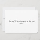 バプティスマルベビーヴァージンメアリーブルーフラワーズ招待状 招待状 (裏面)