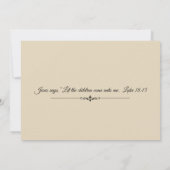 バプティスマルホーリーファミリーイエスメリーヨセフ招待状 招待状 (裏面)