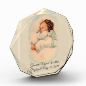 バプティスマルヴィンテージベビーガールエンジェル フォトブロック (左)