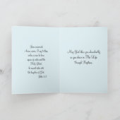 バプティスマル男の赤ちゃん賛美《キリスト教》洗礼式や命名式 カード (内部)