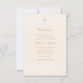 バプティスマ赤面ピンクデリケートフローラレース 招待状 (正面)