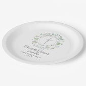 バプティスマ《キリスト教》洗礼式や命名式ローレルガーランドシルバークロス ペーパープレート (アングル)