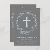 バプティスマ、《キリスト教》洗礼式や命名式招待状-カスタム 招待状 (正面/裏面)