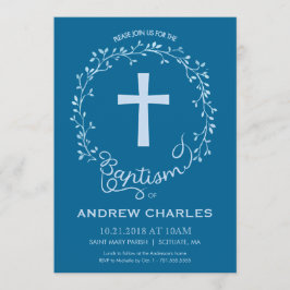 バプティスマ、《キリスト教》洗礼式や命名式招待状-男の赤ちゃん招待状 招待状