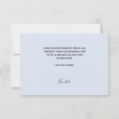 バプティスライトブルー写真スクリプト男の赤ちゃん サンキューカード (裏面)