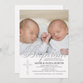 バプティスワードシルバーフォト招待状 招待状 (正面/裏面)