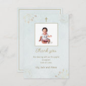 バプテエレガントィスサンキューカードベビー サンキューカード (正面/裏面)
