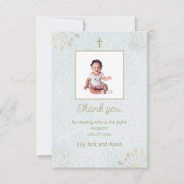 バプテエレガントィスサンキューカードベビー サンキューカード