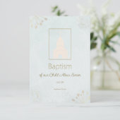 バプテエレガントィスRSVPカードベビー 出欠カード (スタンド正面)