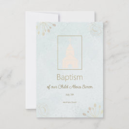 バプテエレガントィスRSVPカードベビー 出欠カード