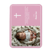 バプテエレガントスダスティピンクありがとう写真 マグネット (縦)