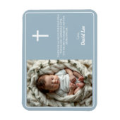 バプテエレガントスダスティブルーありがとうありがとう写真 マグネット (縦)