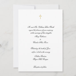 バプテシンプルィスエレガントム・クロス・結婚式招待状 招待状