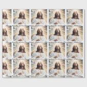 バプテスイエス聖霊マタイ3:17文字 ラッピングペーパー (フラット)