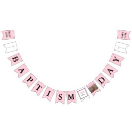 バプテスクロスカピンクブラック写真 バンティングフラッグ