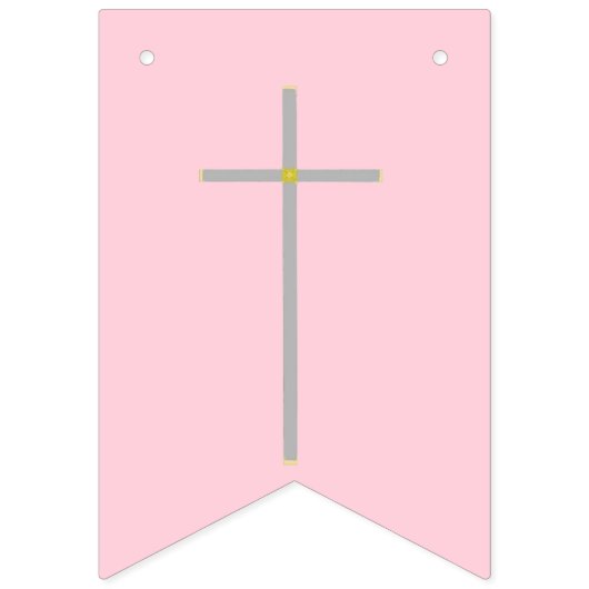 バプテスクロスクホワイト写真バンティングバナー バンティングフラッグ (第1の旗)