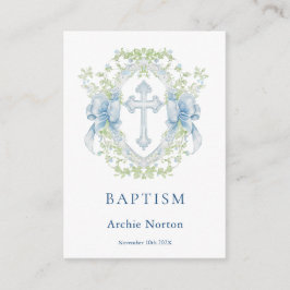 バプテスクロスプレストグリーンリー男の赤ちゃん エンクロージャーカード