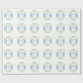 バプテスクロスプレストグリーンリー男の赤ちゃん ラッピングペーパー (フラット)