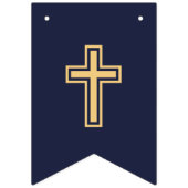 バプテスコミュニオン神恵みボーイブルー7文字 バンティングフラッグ (第1の旗)