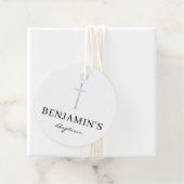 バプテスサンサンシルバークロスモダン白黒 フェイバータグ (インサイチュ)