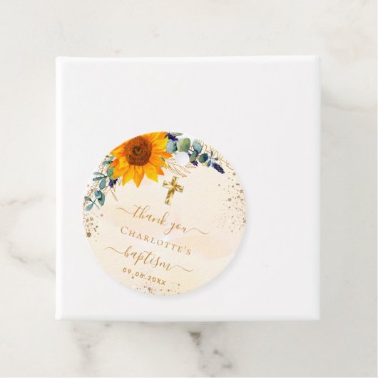 バプテスサンフラワーユーカリ感謝していグリッターユー フェイバータグ (インサイチュ)