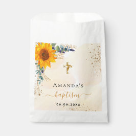 バプテスサンフラワーユーカリ緑のグリッター フェイバーバッグ