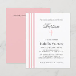 バプテスシックパステルストライプのピンククロス