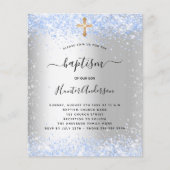 バプテスシルバーブルーグリッターボーイ予算の招待 チラシ (正面)