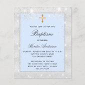 バプテスシルバーブルーグリッターボーイ予算の招待 チラシ (正面)