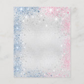 バプテスシルバーブルーピンクの双子の男の子の女の子の招待 チラシ (裏面)