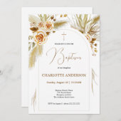 バプテススススキ水彩画ボホエレガント 招待状 (正面/裏面)