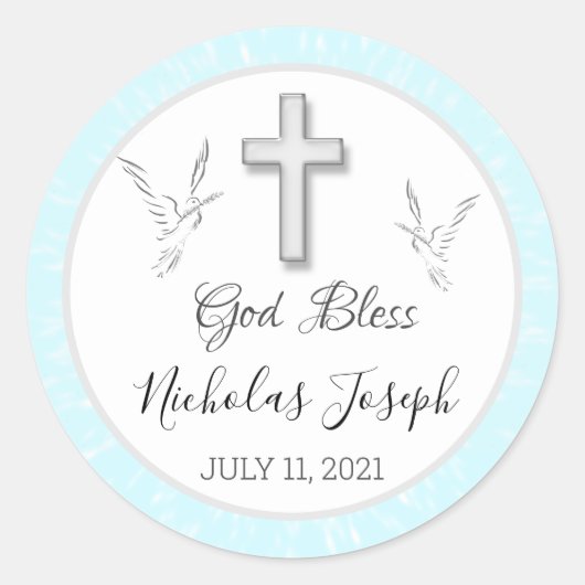 バプテスステッカー ラウンドシール (正面)