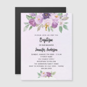 バプテススミレの花は贅沢を越える マグネット招待状 (正面/裏面)