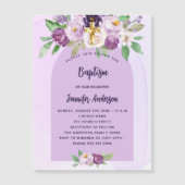 バプテススミレ紫の花が女の子を超える贅沢 マグネット招待状 (正面)