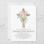 バプテスダスティピンクローズグリーンユーカリプトゥスインビタ 招待状 (正面)