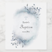 バプテスダスティブルーウォーター色緑 ワインラベル (シングルラベル)