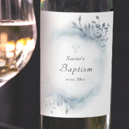 バプテスダスティブルーウォーター色緑 ワインラベル