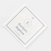 バプテスダスティブルーホワイトモノグラムイニシャル エレガント (コーナー)