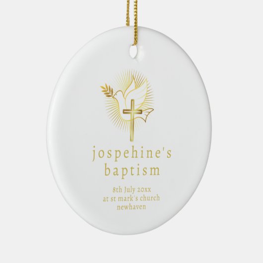 バプテスダブとクロスのセラミックオーナメント セラミックオーナメント (右)
