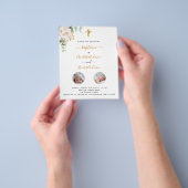 バプテスツイン白フローラ写真予算の招待 チラシ (手)