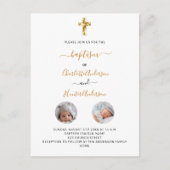 バプテスツイン白写真男女兼用 インビテーションポストカード (正面)