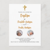 バプテスツイン白写真男女兼用 インビテーションポストカード (正面)