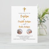 バプテスツイン白写真男女兼用 招待状 (スタンド正面)