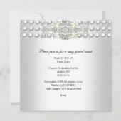 バプテスティアラシルバーホワイトパールダイヤモンド 招待状 (裏面)