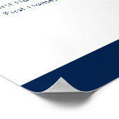 バプテステーブルプラン6テーブルモダンネイビーポスター ポスター (角)